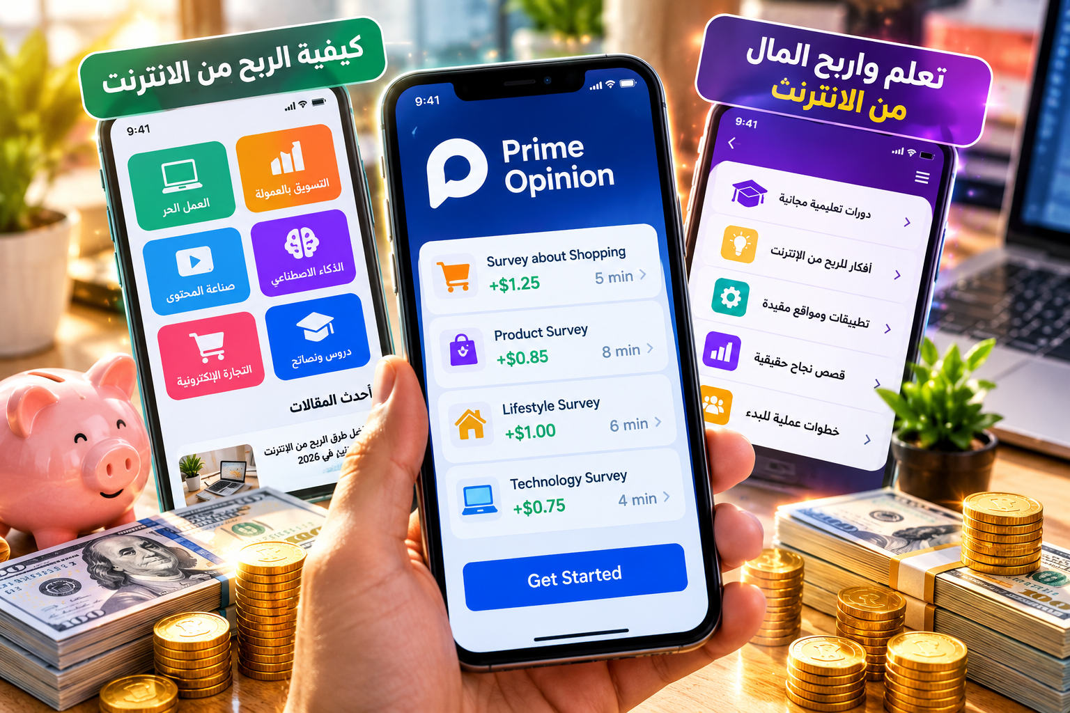 تعلم واربح المال من الانترنت
